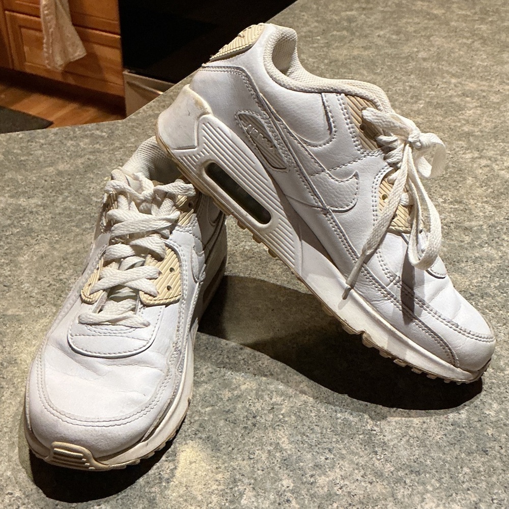 Nike AirMax White and Beige Sneakers Size 5Y (youth / women)